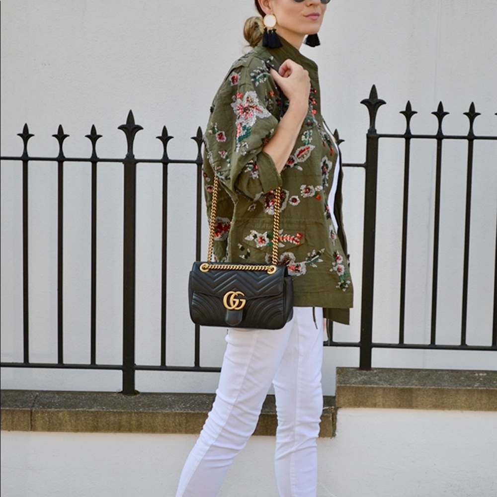 Embellished ZARA Cargo Jacket, Size Medium